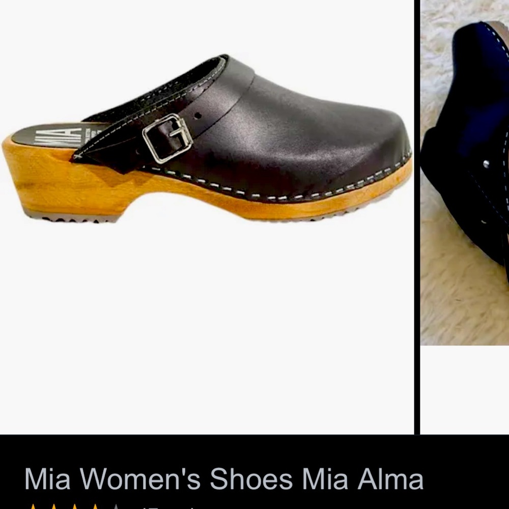 Black MIA clog, new, work once. Size 8. Great condition.